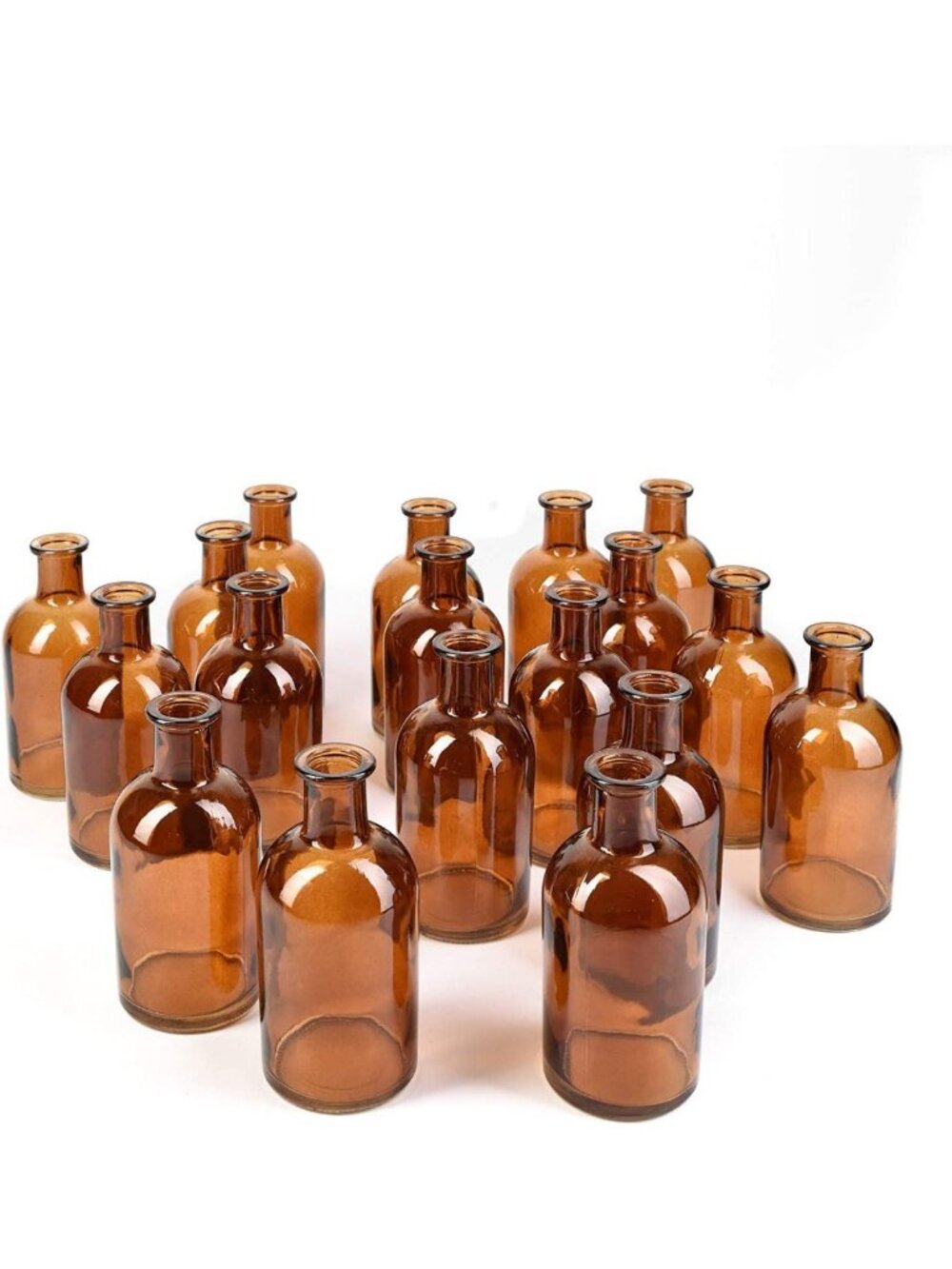 Set of 24 Decorative Mini Glass Bud Vases & Apothecary Jars for Home Decor